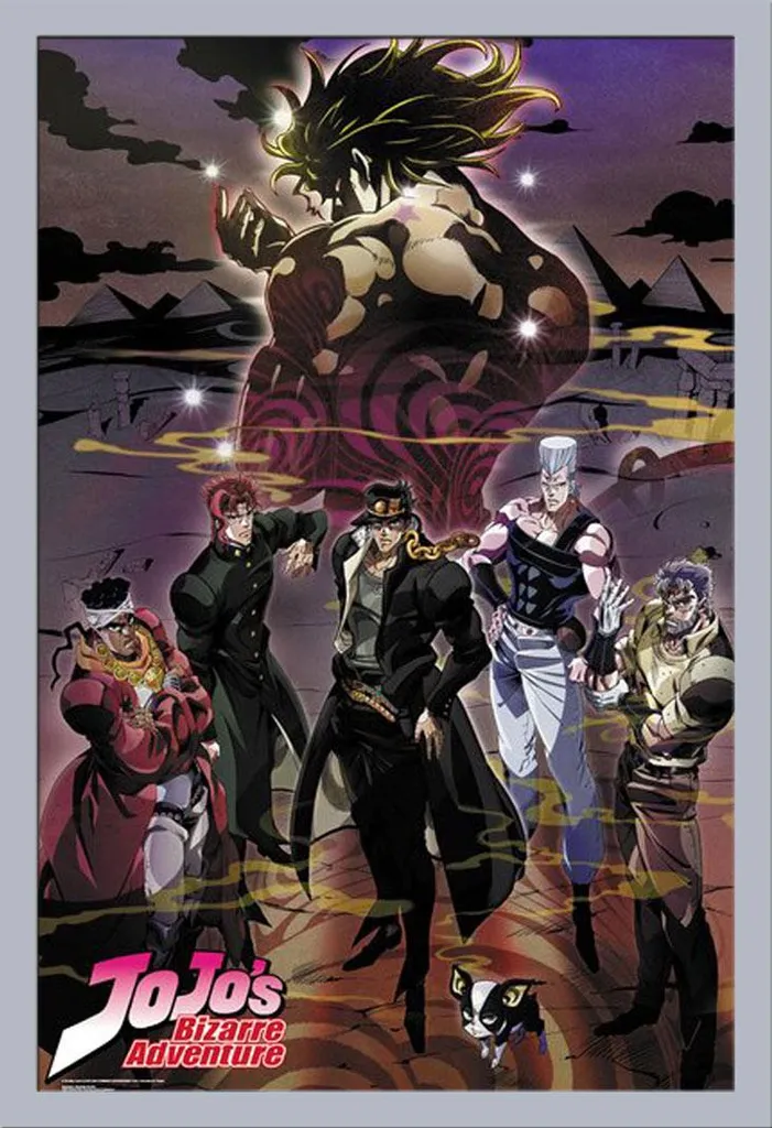 Set Regalo Poster JoJo Gruppo + Cornice Shinsuke Argento Acrilico