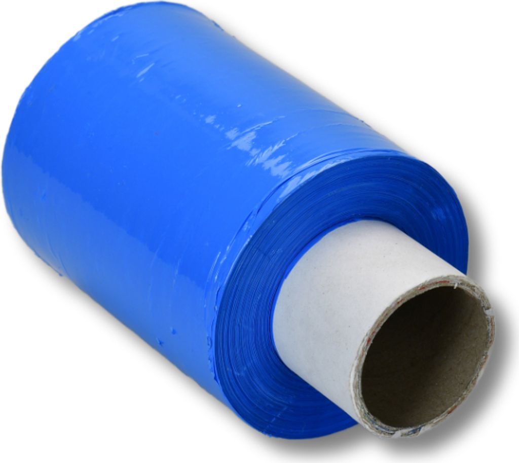 1 Rolle Mini Stretchfolie / 100mm x 150m / 23my / Farbe: blau