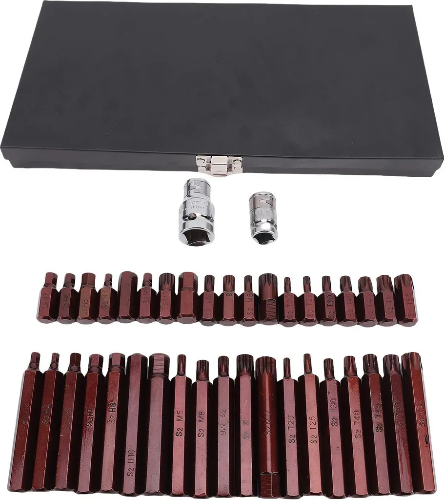Douilles 3/8 pouces haute torsion en chrome vanadium et embouts robustes S2