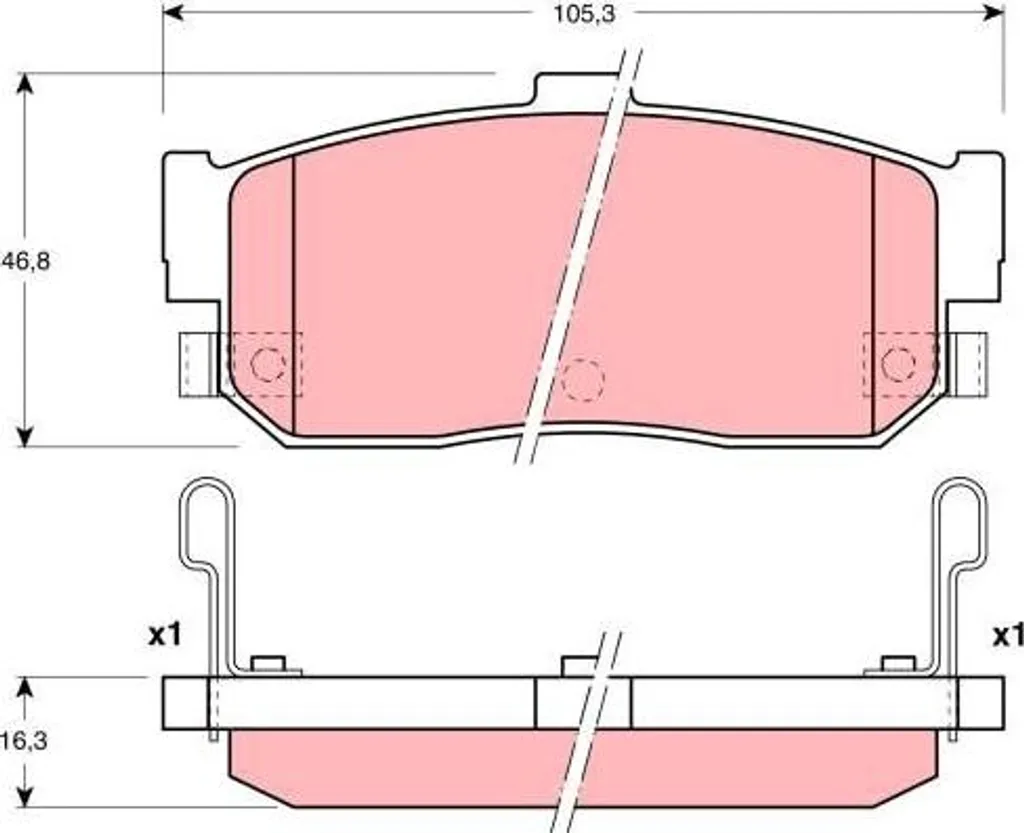 Plaquettes de frein TRW GDB3181 pour Almera et Maxima OE 440606E390