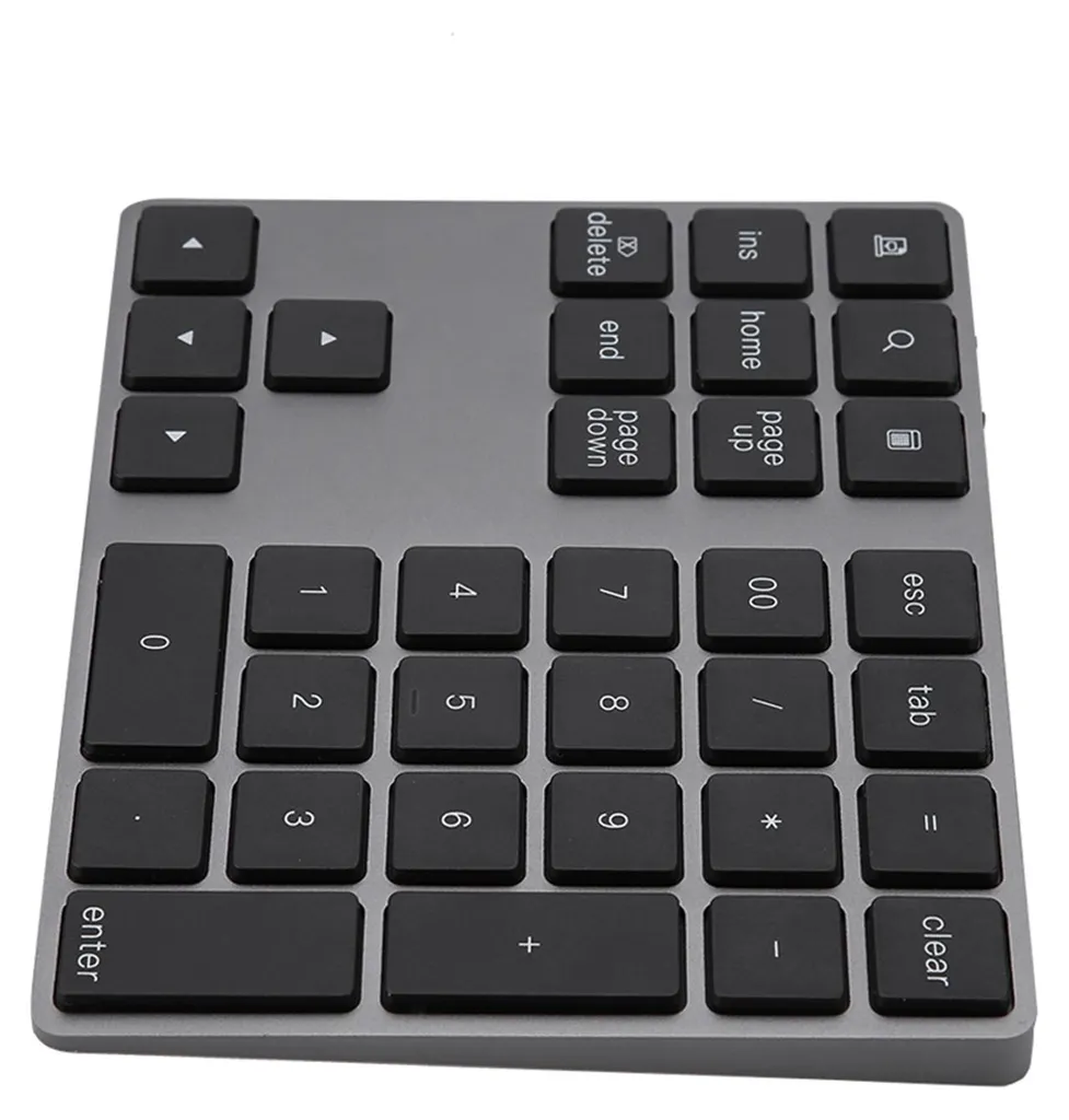 Pavé numérique sans fil Bluetooth noir 34 touches pour Mac et Windows