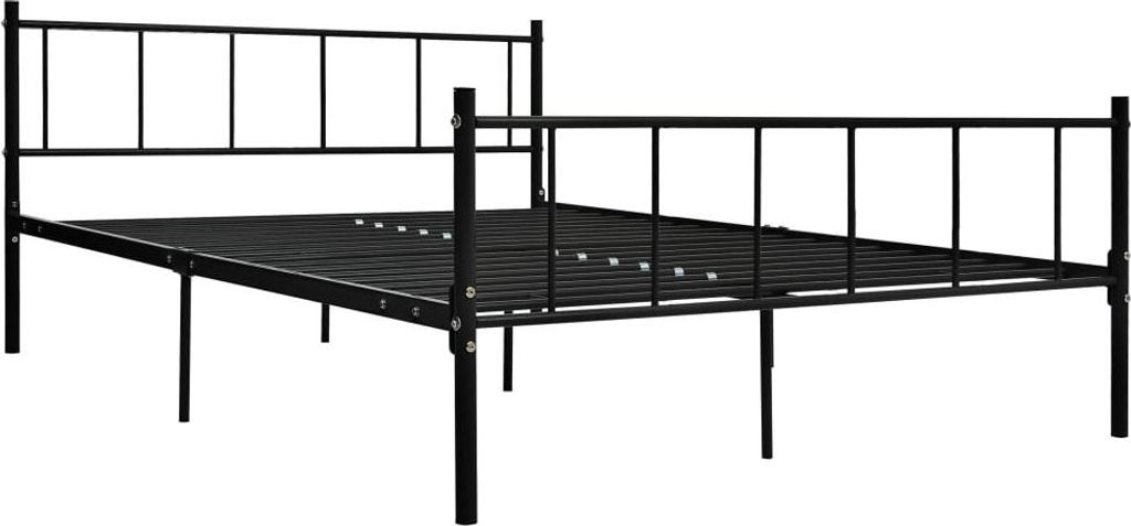 vidaXL Bettgestell Schwarz Metall 180×200 cm