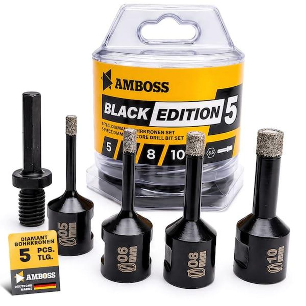 Diamant Bohrkronen Set - Amboss Black Edition 5 - Ø Produktbild 