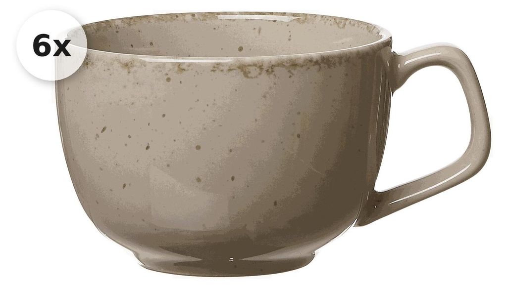 Kaffeetasse 6er Set Casa grau Produktbild 