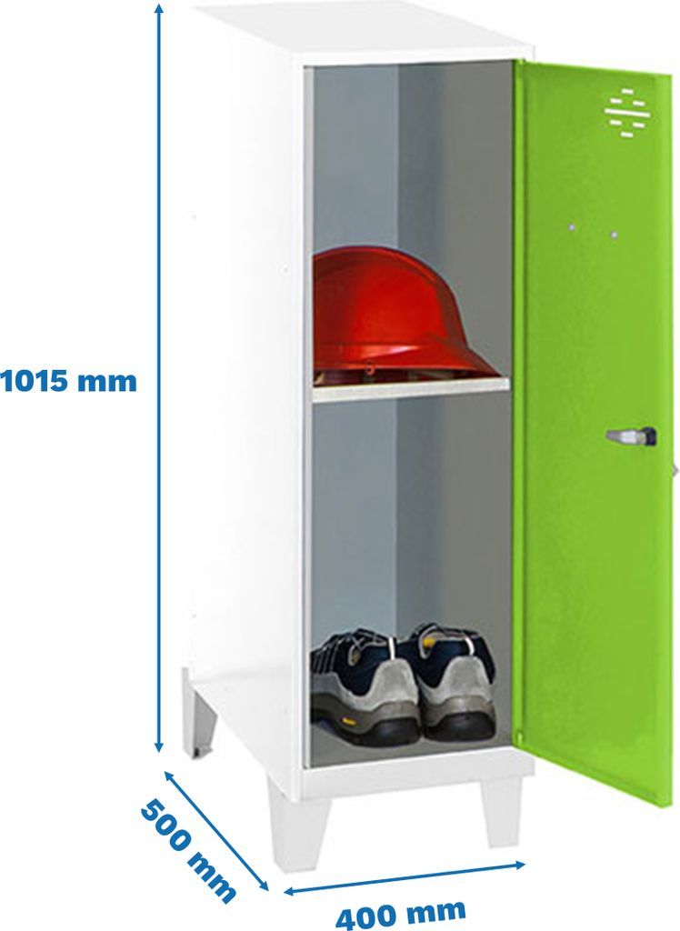 Simonrack Spind SIMONLOCKER DISM weiß, grün 8425437122194, 1 Schließfach 40,0 x 50,0 x 101,5 cm