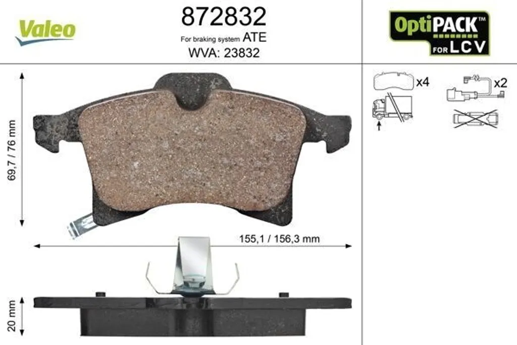Plaquettes de frein avant Valeo 872832 - Sécurité et durabilité OE