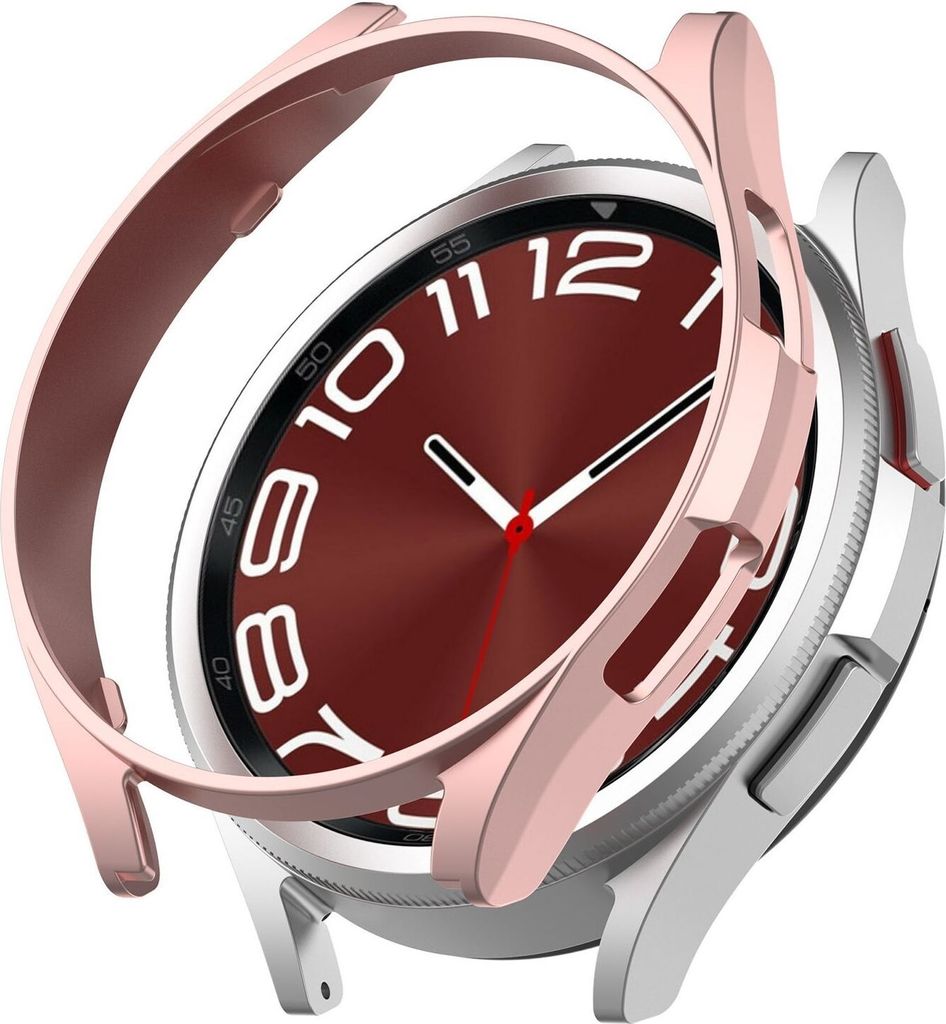 Für Samsung Galaxy Watch 6 Classic 47mm Smartwatch Rahmenschutz Hülle Rose Gold