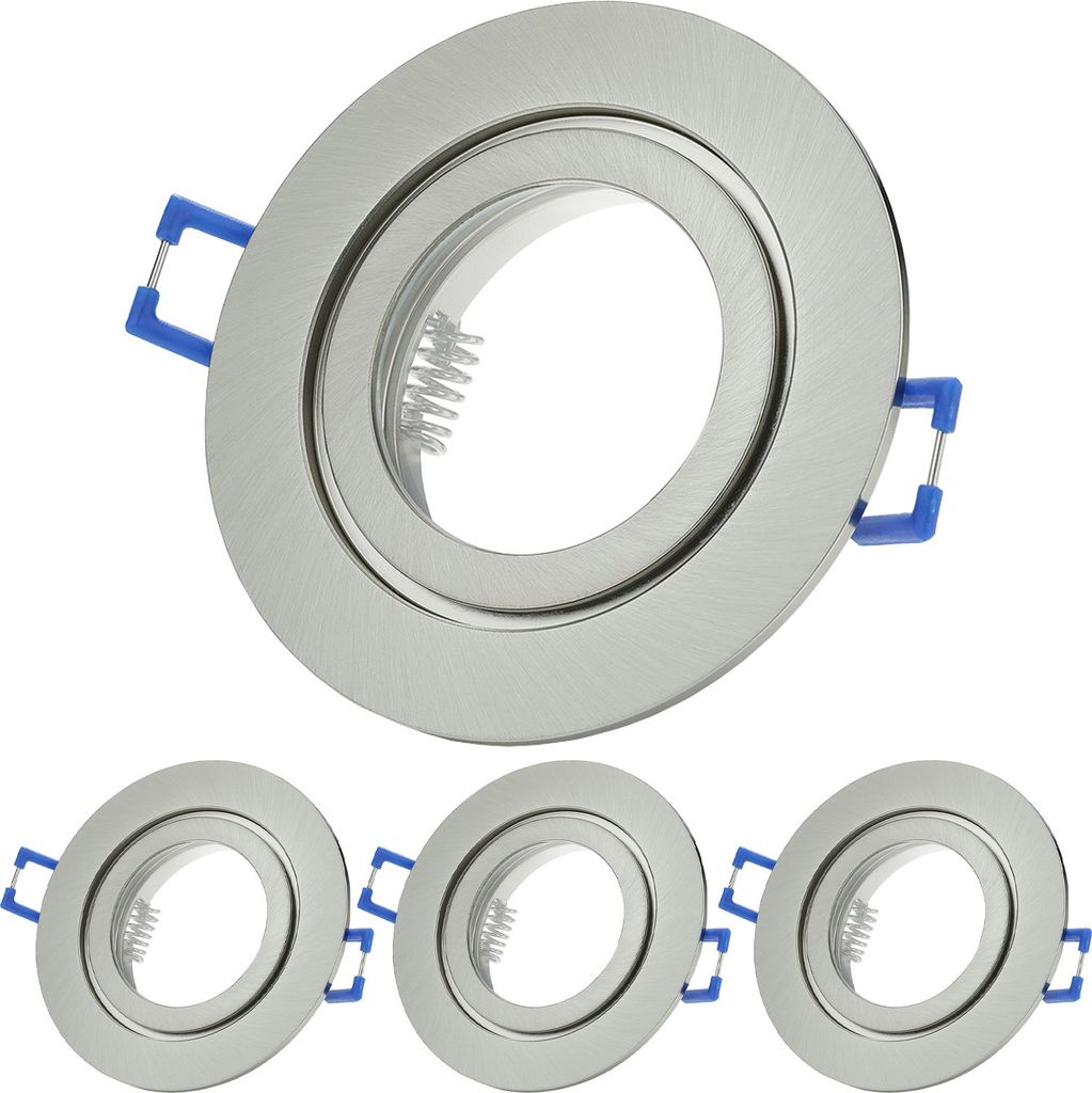 Sweet LED Einbaustrahler Bad IP44 Deckenspots Aluminium Chrom GU10 4er