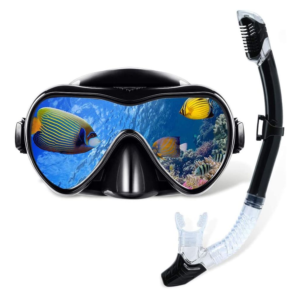 Schnorchel-Set Schwimmbrille Taucherbrille MALE Erwachsene Tauchmaske Anti-Fog 