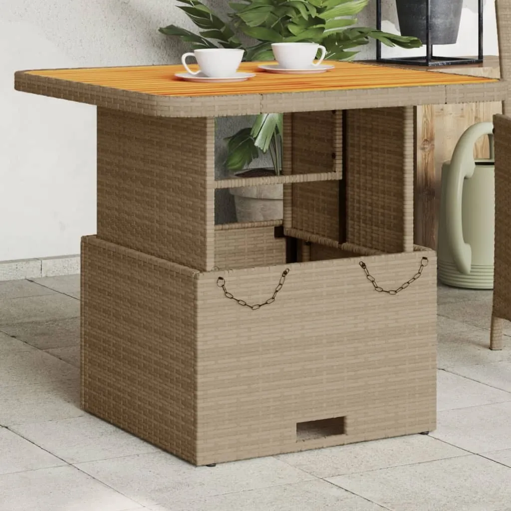 Table extérieure résistante aux UV et intempéries en polyrotin