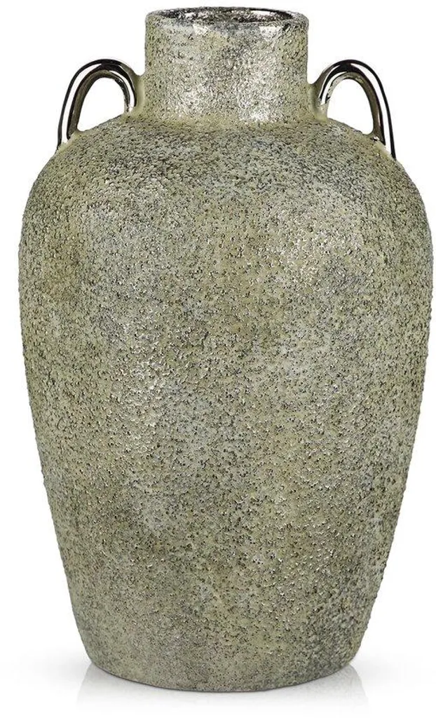 Vase en céramique gris rustique 28,5 cm pour pampa et fleurs séchées