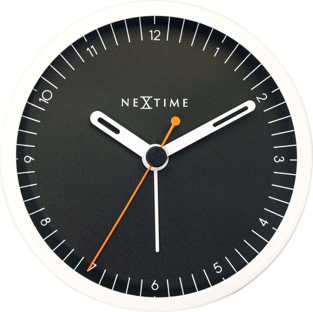 Réveil Silencieux NeXtime 5230ZW Blanc Small - Format Compact et Précis