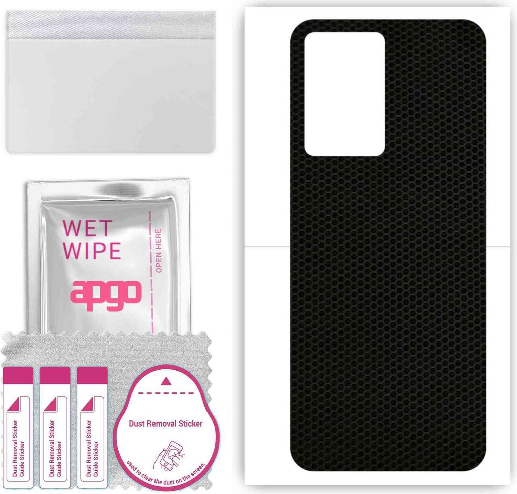 apgo Rückseite Schutzfolie, Skin, kompatibel mit Oppo A77s, Hinten Displayschutzfolie aus Vinylfolie, kratzfest, einfache Montage - Matrix