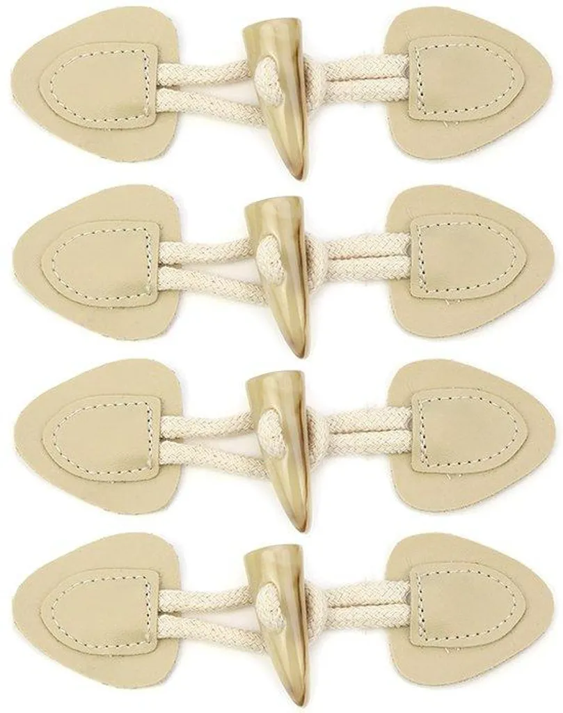 Boutons blancs à fermeture en cuir lot de 4 pour veste et pull d'hiver