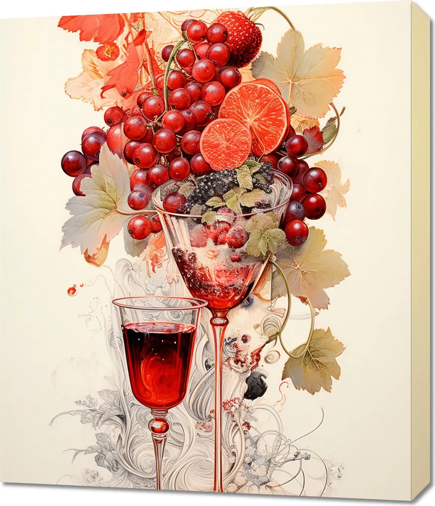 Arredo Parete Cucina 60x70 Quadro Frutta Rossa - Stampa Canvas