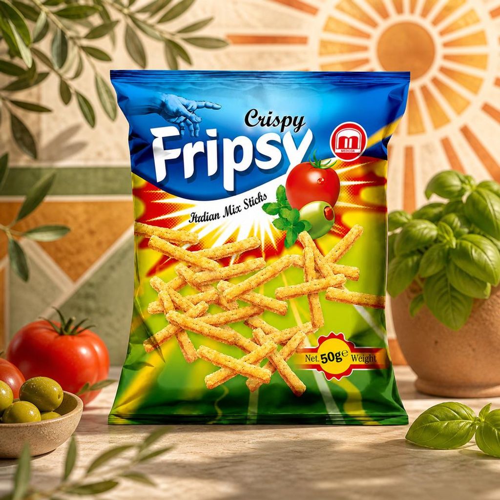 Fripsy Crispy Sticks Italian Mix Flavour 50g Produktbild 