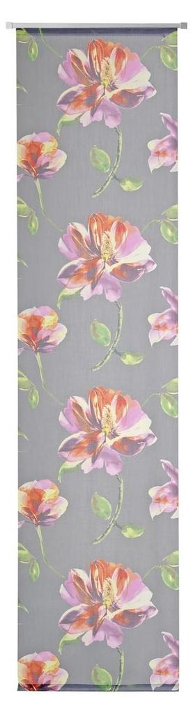 Schiebevorhang Merdia Flexoschiene Blumen bunt 60x245cm (BxH)