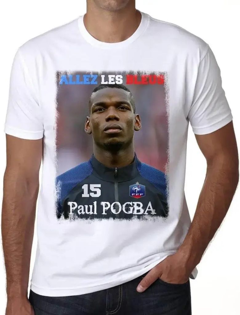 Herren Grafik T-Shirt Paul Pogba 1 Euro 2016 Geschenk 8. Geburtstag Jahrestag 8 Jahre Jubiläum 8 Jährige Mann Jahrgang 2016 Kurzarm Lustige Druck