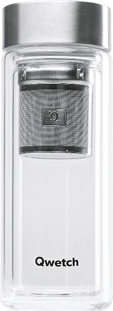 QWETCH Teezubereiter Glas Tea2Go 320ml Edelstahl Produktbild 