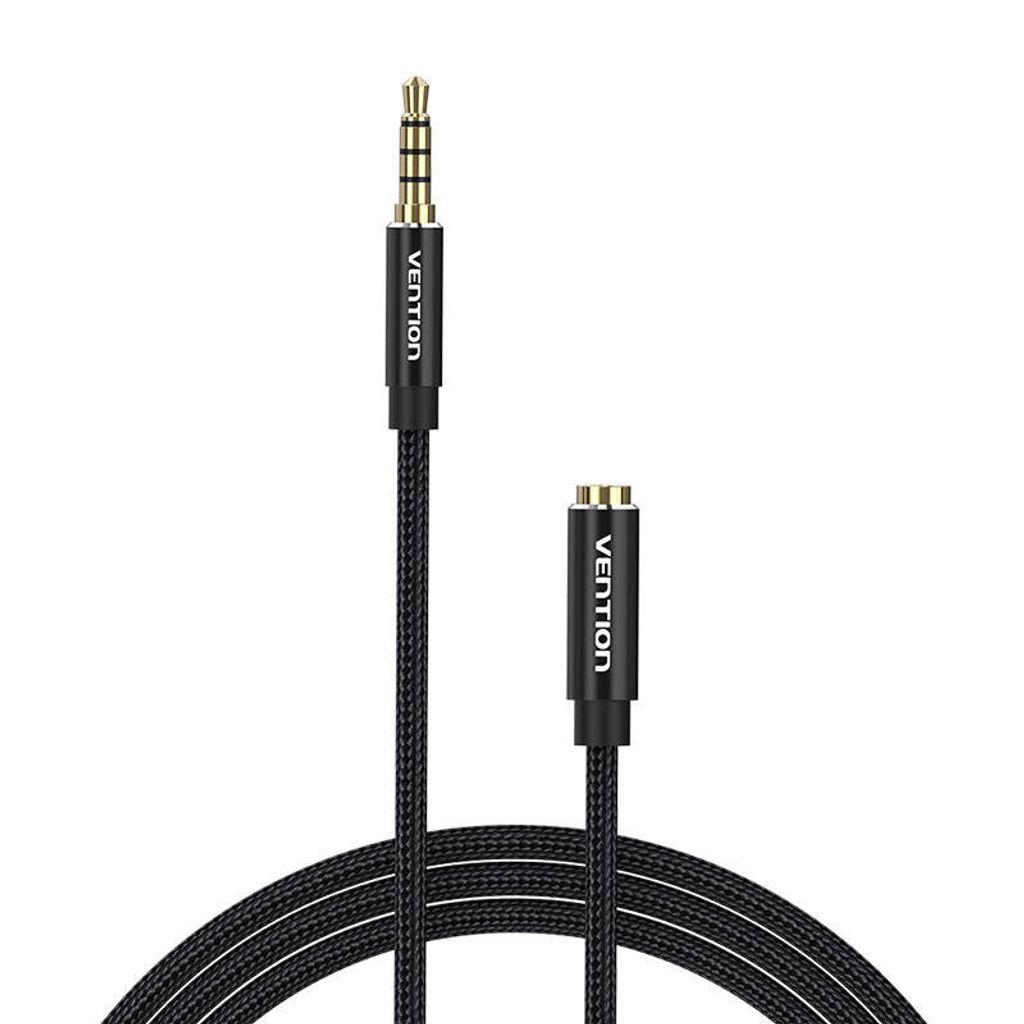 Vention Kabel Stereo BHCBG/ 3.5 male Jack -- Jack 3.5 Female/ 1.5m/ Schwarz