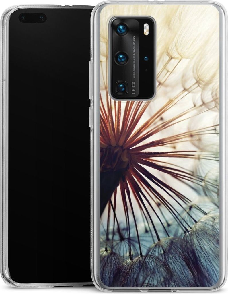DeinDesign Handyhülle für Huawei P40 Pro Silikon Hülle Case Smartphone Schutzhülle Blumen Fotografie Pusteblume