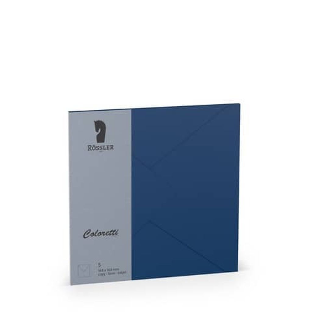 ROESSLER PAPIER Briefumschläge Coloretti jeans 164x164mm 5er