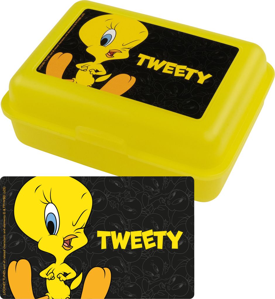 Looney Tunes Brotdose - Tweety Lunchbox Butterbrotdose mit Trennwand Gelb
