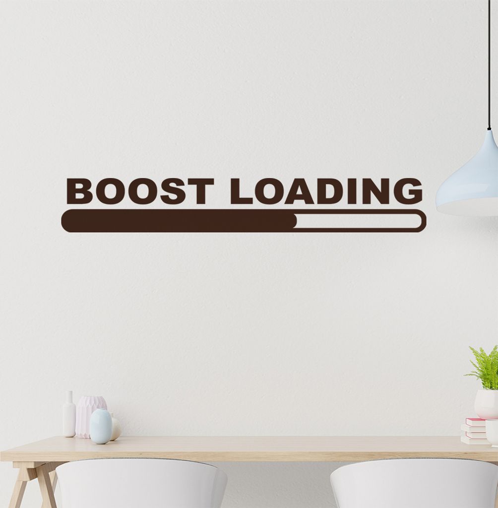 boost loading Wandtattoo in 6 Größen - Wandaufkleber Wall Sticker - Dekoration, Küche, Wohnzimmer, Schlafzimmer, Badezimmer