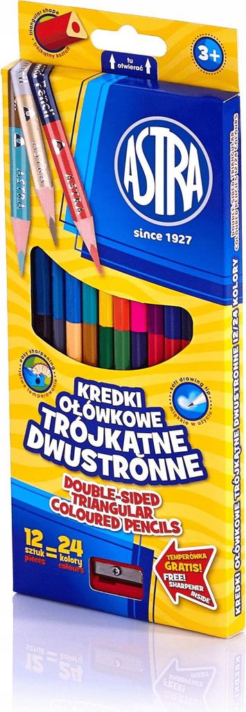 Hochwertiges Doppelseitiges Farbstift-Set: 24 Lebendige Dreieckige Buntstifte für Künstler und Kreative