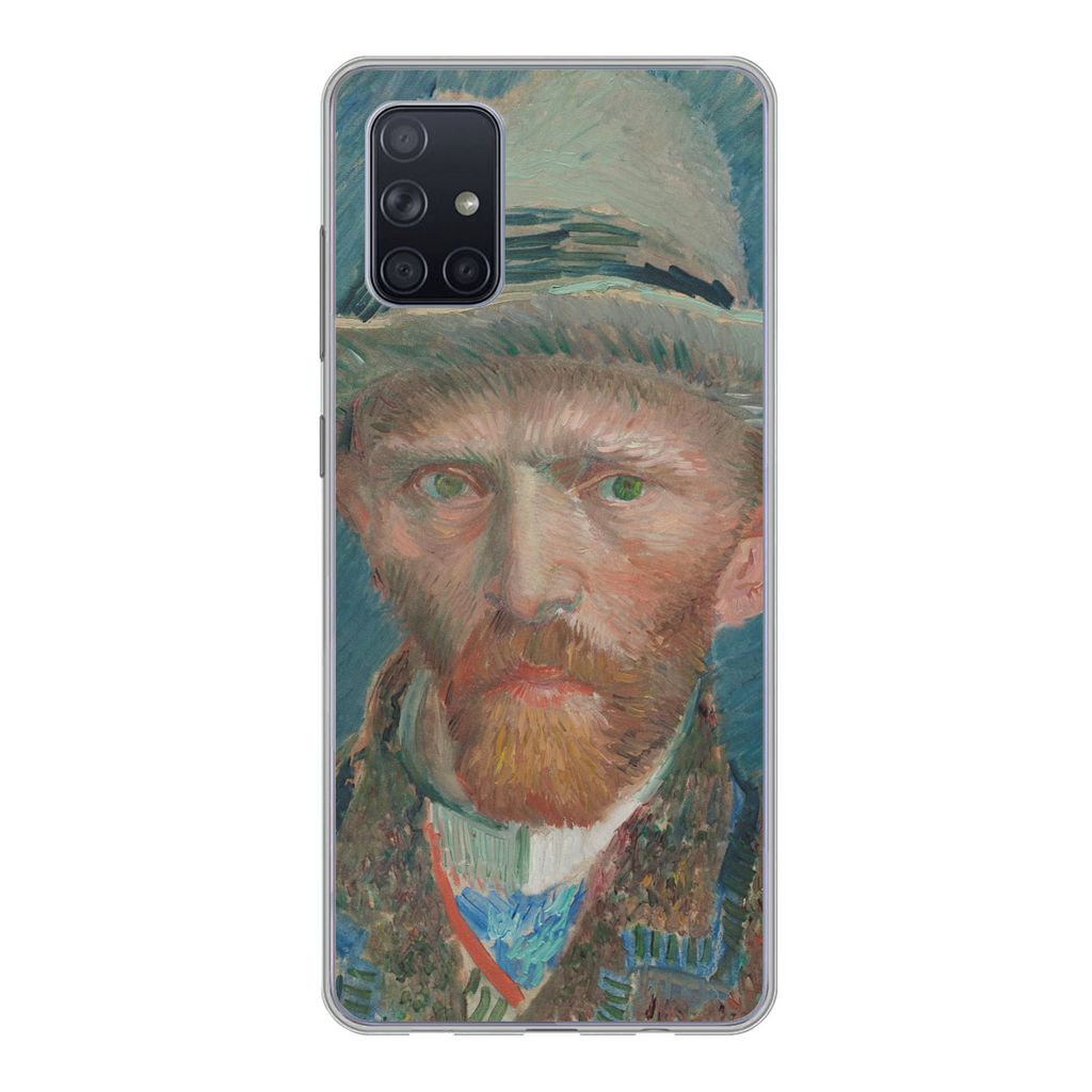 MuchoWow Handyhülle Schutzhülle Hülle für Samsung Galaxy A51 5G Selbstporträt 1887 - Gemälde von Vincent van Gogh Silikon Softcase Handy H...