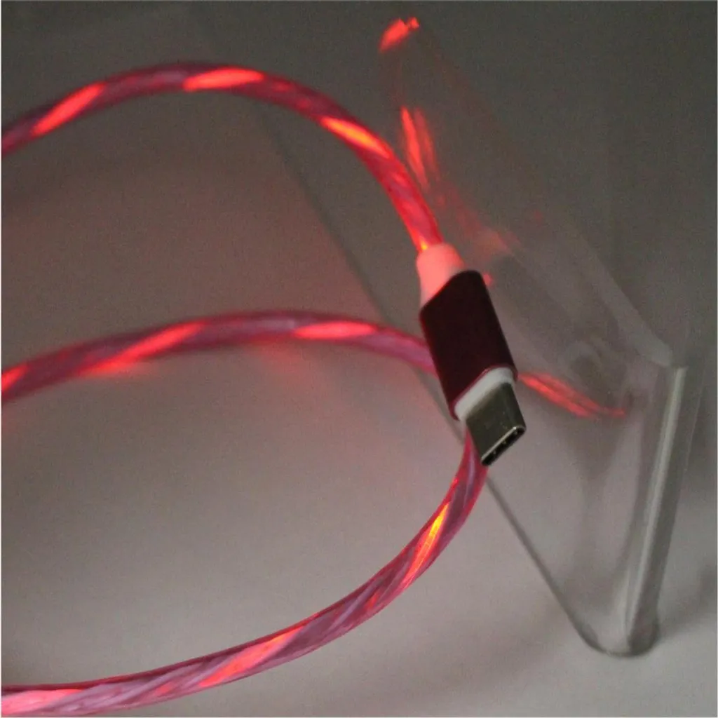 Câble de Charge Micro USB 1m Rose à Effet LED pour Smartphone et Tablette - 2
