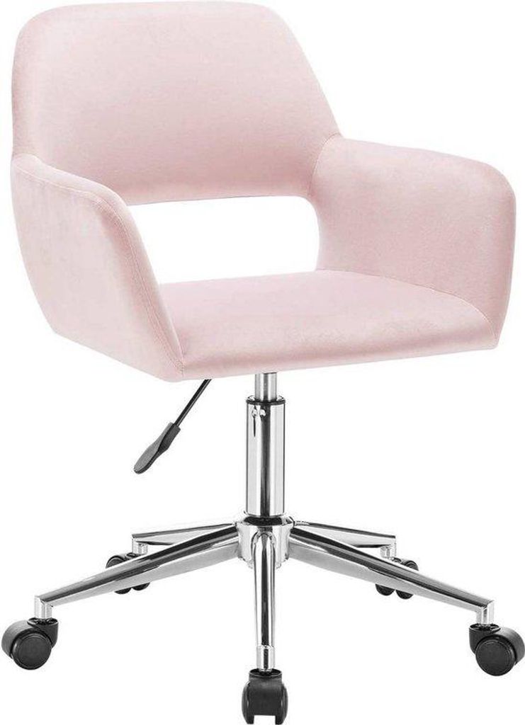 Ergonomische Bürostuhl für Erwachsene - Rot - In Höhe verstellbar - Velours - Rädern - Armlehne