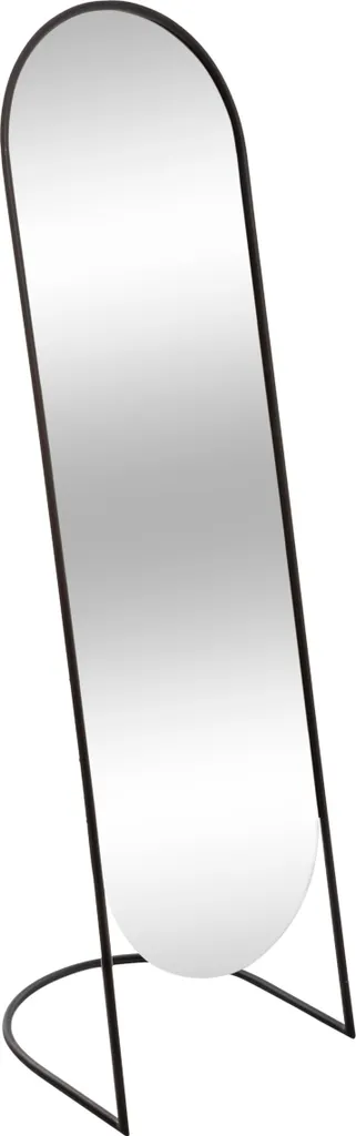 Miroir sur Pied Noir Atmosphera en Métal H 140 cm Style Industriel Chic