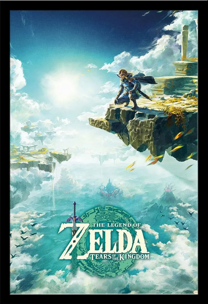 Affiche encadrée Zelda Tears of the Kingdom Décoration Murale 61x91,5 cm