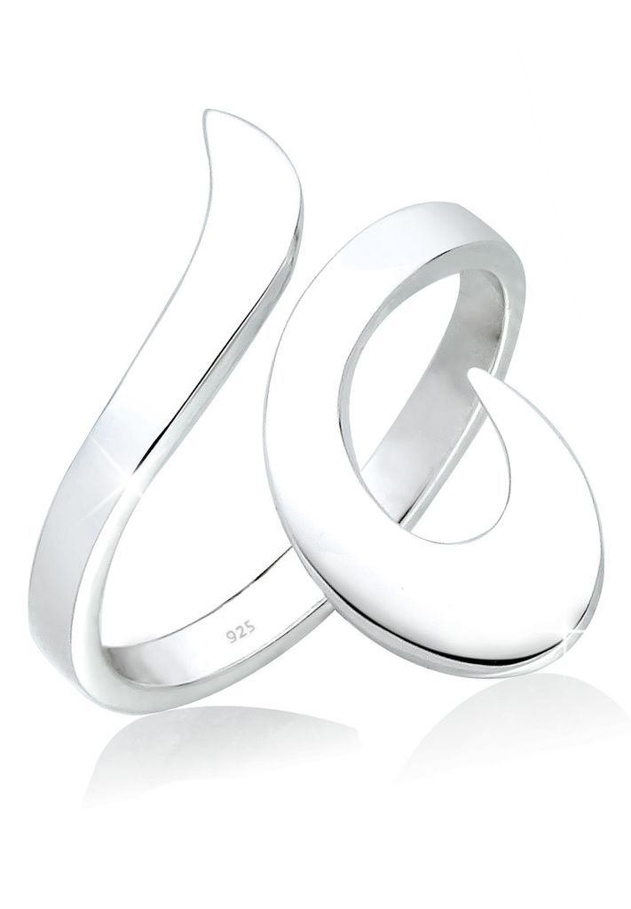 Elli Ring Statement Wickelring Ornament 925 Sterling Silber Resizable Silber