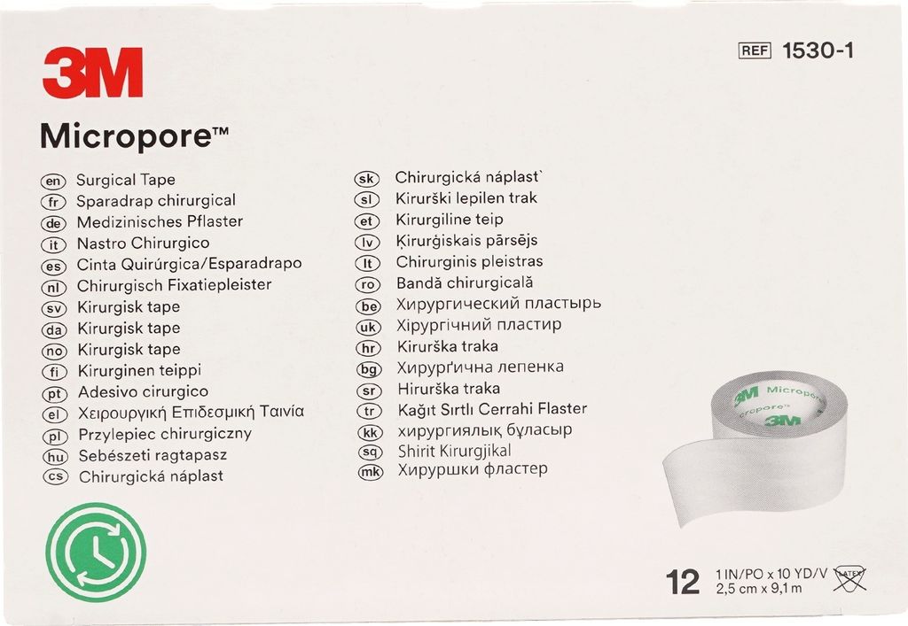 Mikroporézní netkaná omítka 2,5 cmx9,1 m bílá 1530-1 12 ks Obrázek produktu 