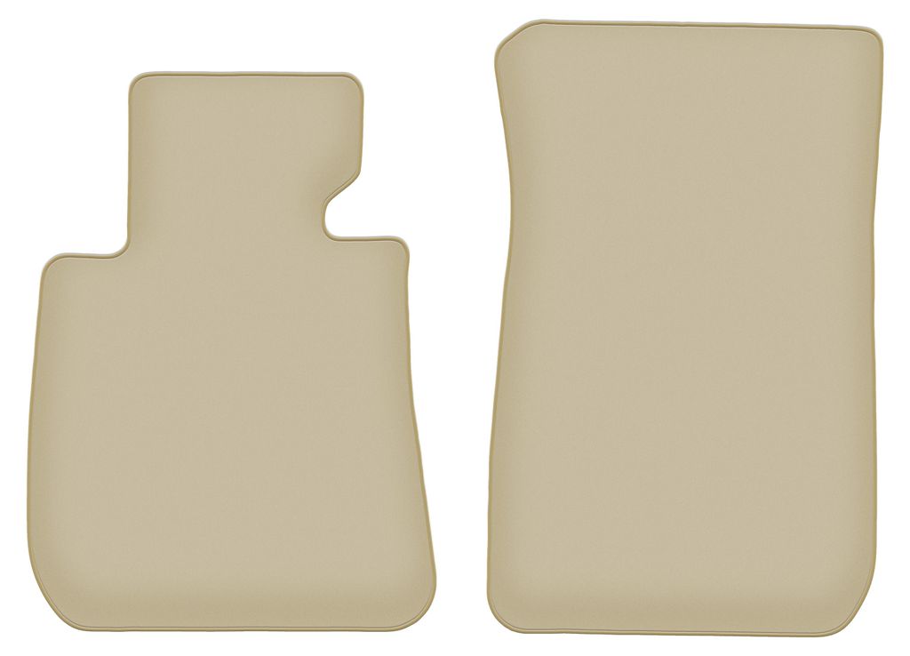 Velours-Fußmatten Vorne PREMIUM beige passend für BMW 3 E93 (2004-2011, Cabrio) – mit Befestigungen – passgenau