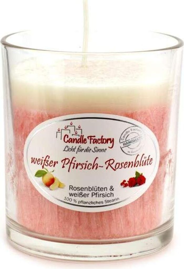 Weißer Pfirsich Rosenblüte - Party Light Duftkerze von Candle Factory
