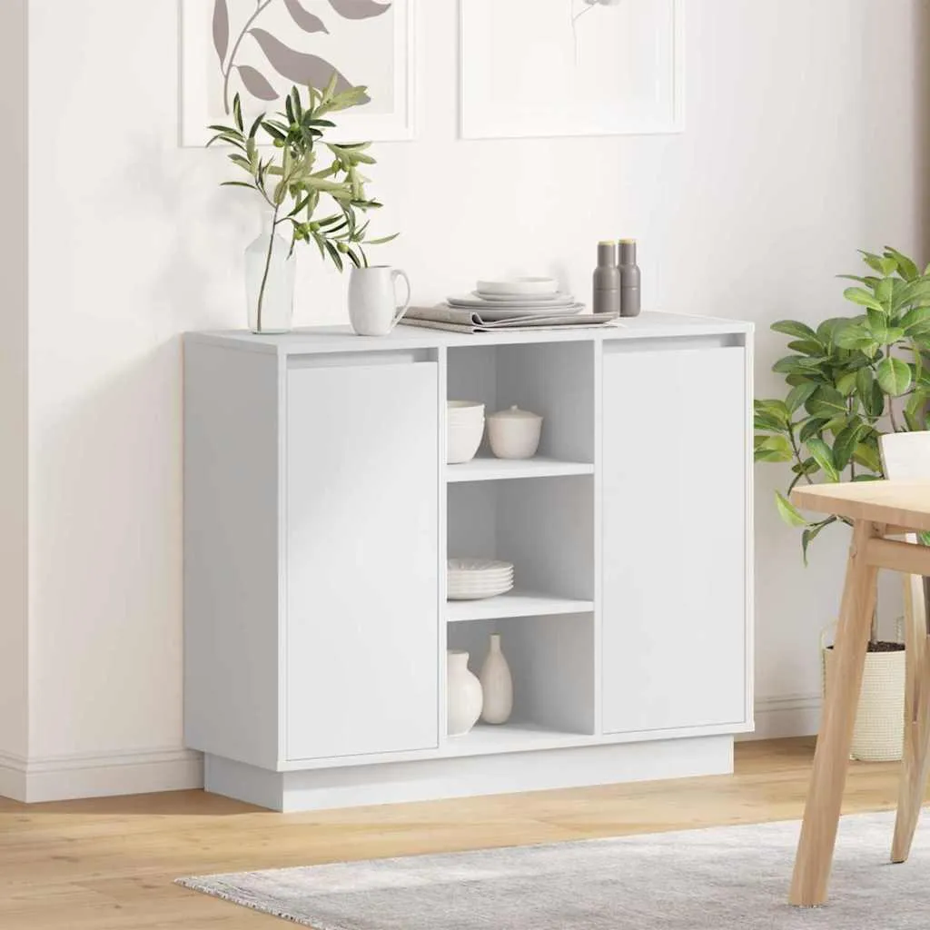 Mobile Credenza Bianca LED 90cm vidaXL | Arredo Soggiorno Chic