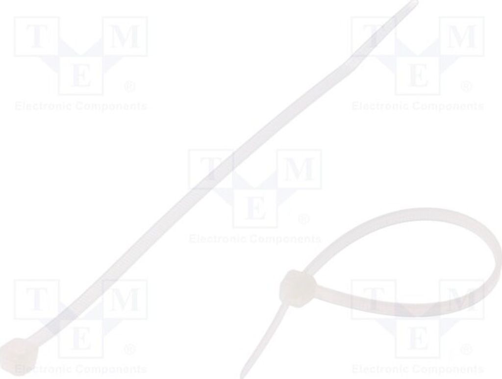 100x Kabelbinder W: 3,2mm UL94V-2 18048356 Kabelbinder natürlich 180N L: 140mm