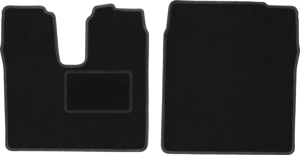 Wielganizator tappetini auto velours anteriori adatto per MAN TGA (2000-2007, camion) neri, set 2 pz, con fissaggi