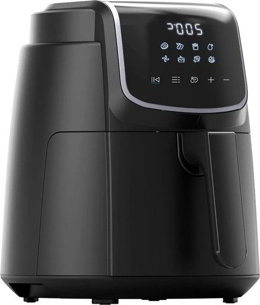 Friteuse à air chaud numérique 1500W 35L noire pour une cuisson saine