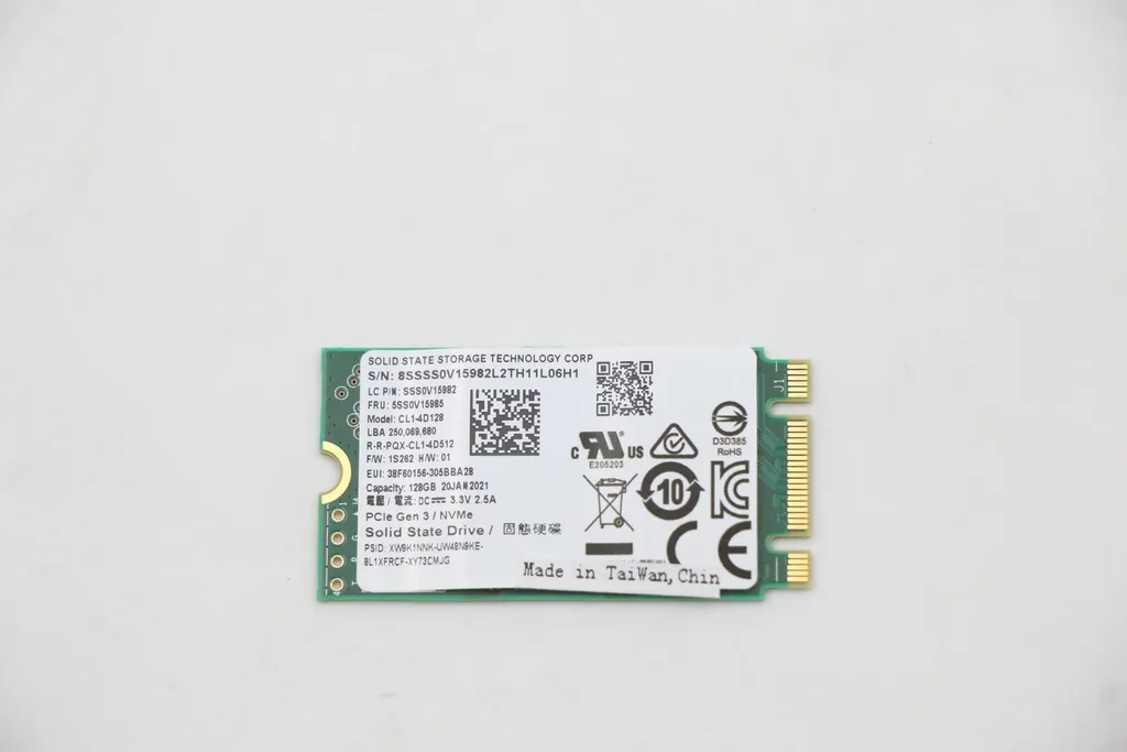 Disque Dur SSD M.2 128 Go PCI Express Lenovo 5SS0V15985 Haute Vitesse