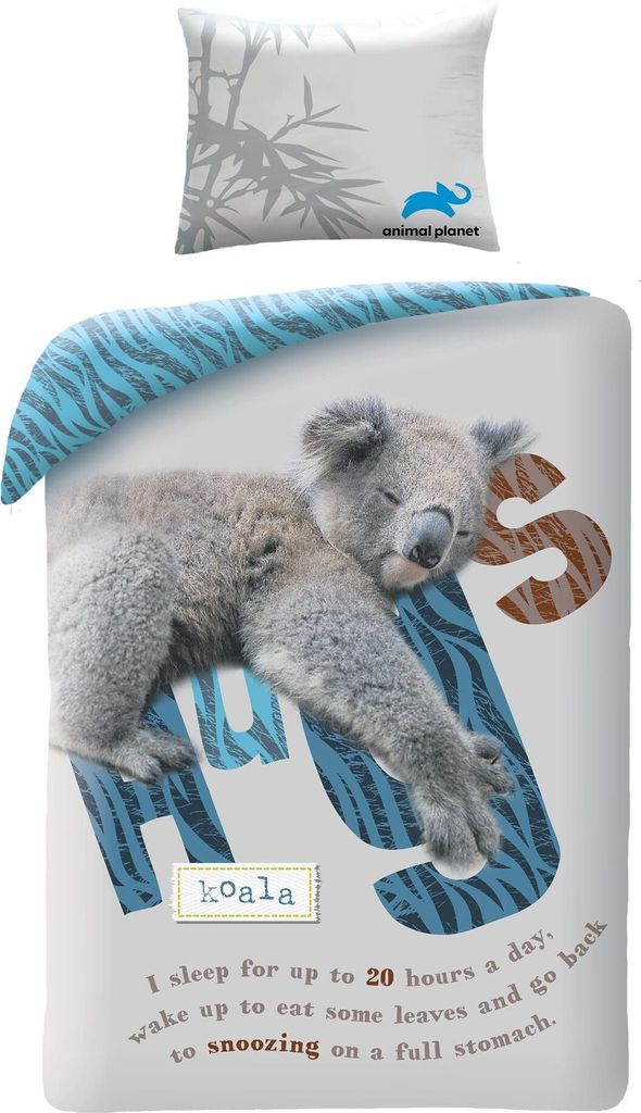 Animal Planet Bettbezug Koala Hugs 140 x 200 cm