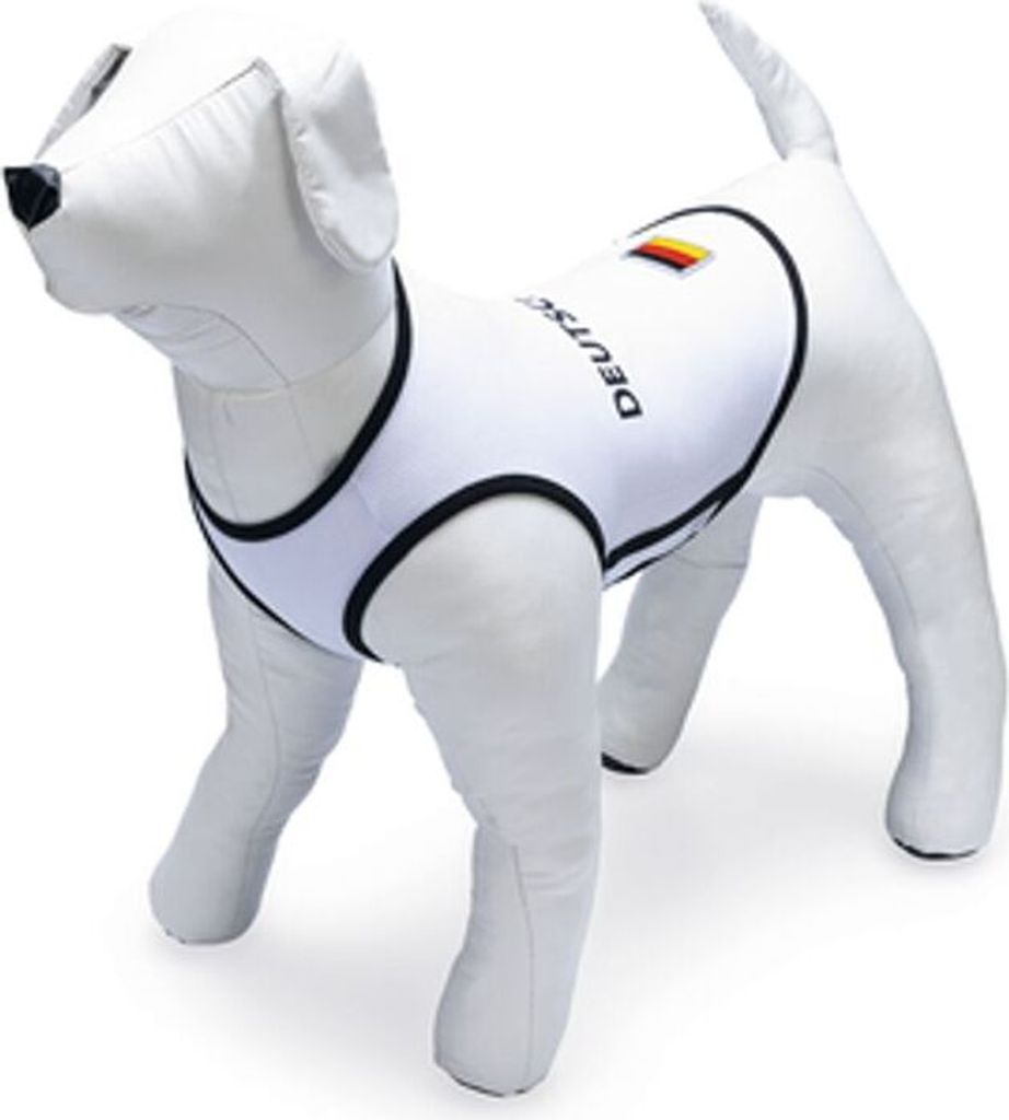 Karlie Fussball EM Hundetrikot - Hundebekleidung - S - Polyester - Weiß - 22 cm