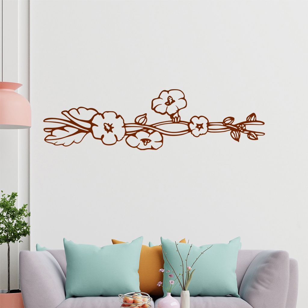 Kirschen - Pflanzen Wandtattoo in 6 Größen - Wandaufkleber Wall Sticker - Dekoration, Küche, Wohnzimmer, Schlafzimmer, Badezimmer