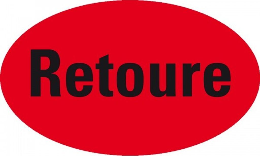 Dreifke® Aufkleber I Organisationsetikett Retoure, oval, Produktbild 