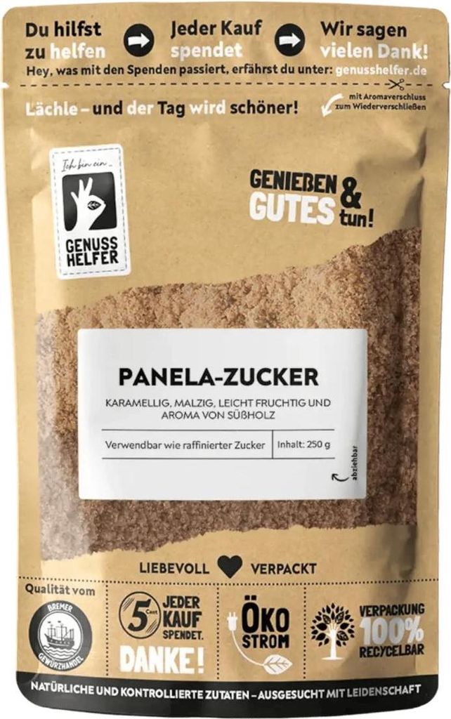Panela Zucker, Rohrzucker aus Peru, Vollrohrzucker mit Produktbild 