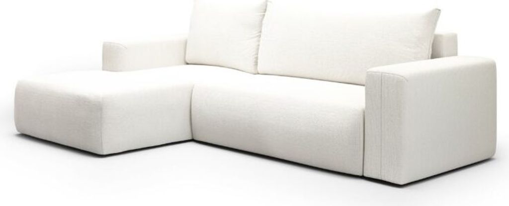 Intenso Ecksofa mit Schlaffunktion LECCO, Links, Cremig