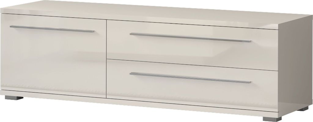 TV-Unterschrank Garim 28, Farbe: Beige Hochglanz - 46 x 150 x 45 cm (H x B x T)